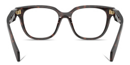 Shop PRADA Logo Signature Butterfly Eyeglasses in Tortoise online.