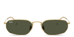 Shop Ray-Ban Logo Signature Unisex Irregular Sunglasses in Arista Gold online.