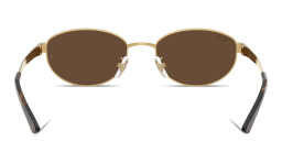 Shop Ray-Ban Engraved Logo Unisex Oval Sunglasses in Arista Gold online.