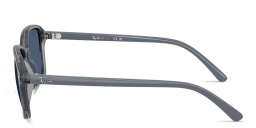 Shop Ray-Ban Embossed Logo Kids Square Sunglasses in Transparent Grey online.