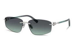 Shop TIFFANY Tiffany HardWear Unisex Rimless Irregular Sunglasses in Silver online.