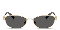 Shop TIFFANY Tiffany T Unisex Oval Sunglasses in Pale Gold online.