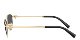 Shop TIFFANY Tiffany T Unisex Oval Sunglasses in Pale Gold online.