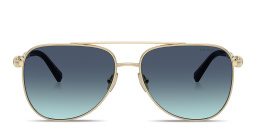 Shop TIFFANY Knot Pilot Sunglasses in Pale Gold online.