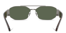 Shop VERSACE Medusa Irregular Sunglasses in Gunmetal online.