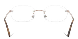 Shop Ray-Ban Optics Unisex Rimless Oval Eyeglasses in Pink online.