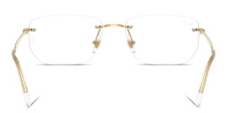 Shop Ray-Ban Optics Unisex Rimless Irregular Eyeglasses in Black online.