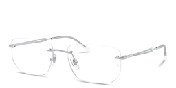 Shop Ray-Ban Optics Unisex Rimless Irregular Eyeglasses in Silver online.