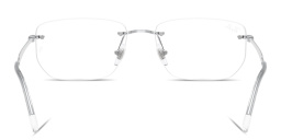 Shop Ray-Ban Optics Unisex Rimless Irregular Eyeglasses in Silver online.