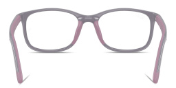 Shop Ray-Ban Optics Kids Bio-Based Pillow Eyeglasses in Purple On Rubber Pink online.