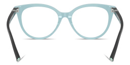 Shop TIFFANY Tiffany T Cat-Eye Eyeglasses in Black On Tiffany Blue online.