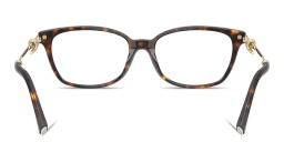 Shop TIFFANY Knot Pillow Eyeglasses in Havana online.