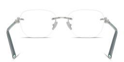 Shop TIFFANY Tiffany HardWear Unisex Rimless Square Eyeglasses in Silver online.