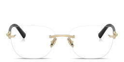 Shop TIFFANY Tiffany HardWear Unisex Rimless Square Eyeglasses in Pale Gold online.