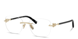 Shop TIFFANY Tiffany HardWear Unisex Rimless Square Eyeglasses in Pale Gold online.