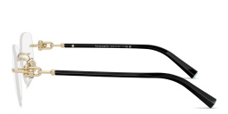 Shop TIFFANY Tiffany HardWear Unisex Rimless Square Eyeglasses in Pale Gold online.