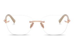 Shop TIFFANY Tiffany HardWear Unisex Rimless Square Eyeglasses in Rose Gold online.