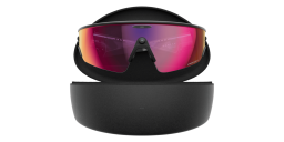 تسوق نظارات شمسية ميتا فانجارد بنصف إطار مستطيل للجنسين اوكلي بلون أسود أونلاين.