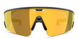 Shop Oakley Meta Vanguard Unisex Half-Rim Rectangle Sunglasses in Black online.