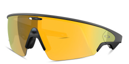 Shop Oakley Meta Vanguard Unisex Half-Rim Rectangle Sunglasses in Black online.