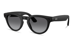 Shop Ray-Ban Meta Headliner Unisex Panthos Sunglasses in Matte Black online.
