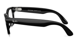 Shop Ray-Ban Meta Wayfarer Transitions® Unisex Square Sunglasses in Shiny Black online.