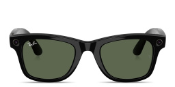 Ray-Ban Meta Wayfarer Unisex Square Sunglasses in Shiny Black – Product Photo 1