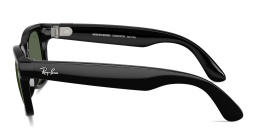 Shop Ray-Ban Meta Wayfarer Unisex Square Sunglasses in Shiny Black online.