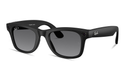 Shop Ray-Ban Meta Wayfarer Unisex Square Sunglasses in Matte Black online.