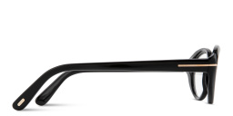 Shop TOM FORD T Logo Oval Eyeglasses in Black online.