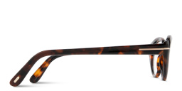 Shop TOM FORD T Logo Oval Eyeglasses in Havana online.