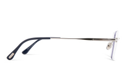 Shop TOM FORD T Logo Unisex Rimless Rectangle Eyeglasses in Silver online.