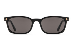 Shop TOM FORD Miles Rectangle Sunglasses in Black online.