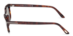 Shop TOM FORD Miles Rectangle Sunglasses in Red Havana online.