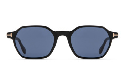 Shop TOM FORD Joey Irregular Sunglasses in Black online.