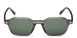 Shop TOM FORD Joey Irregular Sunglasses in Transparent Grey online.