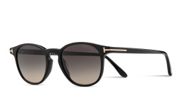 Shop TOM FORD Holt Round Sunglasses in Black online.