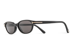 Shop TOM FORD Chloe Oval Sunglasses in Black online.