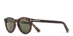 Shop TOM FORD Icon Round Sunglasses in Dark Havana online.