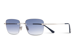 Shop TOM FORD Jake Unisex Rimless Rectangle Sunglasses in Palladium online.