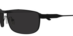 Shop BALENCIAGA Everyday Unisex Rectangle Sunglasses in Black online.