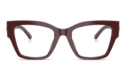 Shop Dolce & Gabbana Bee Butterfly Eyeglasses in Bordeaux online.