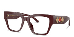 Shop Dolce & Gabbana Bee Butterfly Eyeglasses in Bordeaux online.