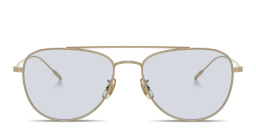 Shop OLIVER PEOPLES Stilson Unisex Wide Pilot Eyeglasses in Gold online.