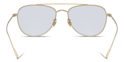 Shop OLIVER PEOPLES Stilson Unisex Wide Pilot Eyeglasses in Gold online.