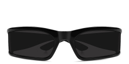 Shop BALENCIAGA BB Unisex Wide Mask Sunglasses in Black online.
