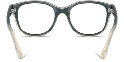 Shop Ray-Ban Optics Kids Bio-Based Square Eyeglasses in Black On Transparent online.