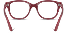 Ray-Ban Optics Kids Bio-Based Square Eyeglasses in Fucsia On Transparent Fucsia – Product Photo 4