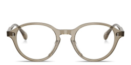 Shop OLIVER PEOPLES Logo Signature Unisex Panthos Eyeglasses in Sencha online.