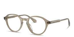Shop OLIVER PEOPLES Logo Signature Unisex Panthos Eyeglasses in Sencha online.